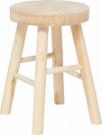Atmosphera Wooden stool NYAR, &Oslash; 28 cm