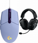 Log Logitech mouse G203 Lightsync (910-005853) + G Pro X Czarne (981-000818)