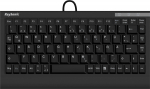 KeySonic ACK-595C+, Mini, Kabelgebunden, USB + PS/2, Schwarz