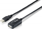 Equip Kabel USB-A2.0->A act. Expandability. St/Bu 5.00m schwarz
