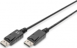 Digitus Connection cable DisplayPort z snaps 1080p 60Hz FHD Typ DP/DP M/M czarny 1m