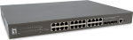 LevelOne PoE+Switch 24xGE PoE/4x10GSFP+ 400W 19" Managed L3