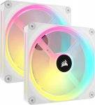 Corsair iCUE LINK QX140 RGB Series, PWM L&uuml;fter, 2er Pack with. RGB-Controller - 140mm, wei&szlig;, Starter Kit