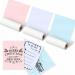 Phomemo Thermal Paper Self-Adhesive Sticker for Printer Phomemo M832 / M04S / M04AS Inserts Color 3x Rollers 110mm / Q22-RMS-PBPU-107
