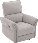 Recliner armchair DAMIKA with electric mechanism, grey