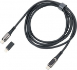 TROIKA CBL20/BK kabel USB 2 m USB C USB C/Lightning Czarny