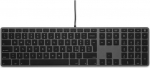Keyboard LMP USB numeric Windows Keyboard KB-3421, 110 keys, 2x USB, aluminum, Windows OS, space gray - Italian
