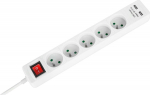 Listwa zasilająca Rebel Electro 5 sockets 3 m White (URZ3203-3)