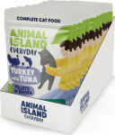 ANIMAL ISLAND Turkey with tuna Fillets in broth - wet cat food - 12x85g