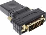 InLine HDMI-DVI Adapter, HDMI Jack on DVI Stecker, flexible angle