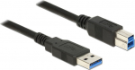 DELOCK USB Kabel USB3.0 A -> B St/St 2.00m schwarz
