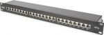 DIGITUS Patchpanel 1HE 24-Port Cat6a shielded black