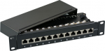 EFB Elektronik EFB-Elektronik Mini - Patch Panel - Rack mountable, suitable for Wandmontage - CAT 6a - STP - RJ-45 X 12 - RAL 7035, Grau - 1U - 25.4 cm (10")