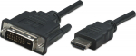 MANHATTAN HDMI auf DVI-Kabel, HDMI connector on DVI-D, 1m