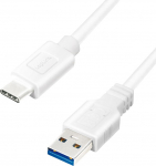 Logilink USB-C Kabel 3.2 Gen1, C/M zu USB-A/M, wei&szlig; 3 m