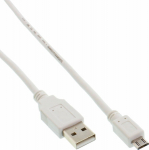 Kabel USB InLine USB-A - micro-B 1.8 m White (31718W)
