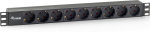 Equip 19" Steckdosenleiste 9xSchuko->St.90&deg; sw. Pla