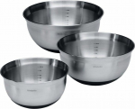Brabantia Brabantia Mixing Bowl Set steel matt black, 1, 1.6 & 3 liter