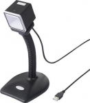 Renkforce RF-SBS-500 2D Barcode Scanner Wired 1D Imager Black Desktop Scanner
