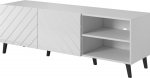 Cama MEBLE RTV cabinet ABETO 150x42x52 white/white glossy