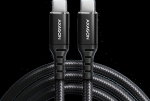 Axagon Data and charging USB 2.0 cable length 1 m. 3A. PD 60W, 3A. Black braided