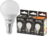 V-TAC LED lamp 3-pakk, E14/P45/4.5W/470lm/3000K