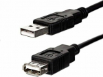 Kabel USB Logo USB-A - USB-A 3 m Czarny