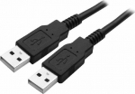 Kabel USB Logo USB-A - USB-A 1.8 m Czarny