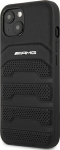Mercedes-Benz AMG AMHCP13SGSEBK Leather Debossed Lines Back Case For Apple iPhone 13 Mini Black