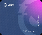 Lorgar Main 133, Gaming mouse pad, High-speed surface, Purple anti-slip rubber base, size: 360mm x 300mm x 3mm, weight 0.2kg