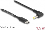 Delock - Power cable - 24 pin USB-C (M) straight to DC plug 4.0 x 1.7 mm (M) gewinkelt 2 A - 1.5 m (85665)