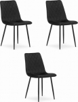 Leobert Krzesło TURIN - black velvet x 3