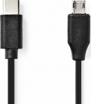 Kabel USB Nedis USB-C - micro-B 1 m Czarny (CCGL60750BK10)