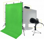 29 Webcam HP STEELPLAY Pro HD Streamers 4 in 1 Pack Microphone + Webcam + Greenscreen + Tripods