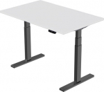 Extra Digital Height-Adjustable Table, 139cm x 68cm, White