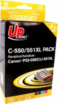 UPrint ink Ink C-551XL-PACK / CLI551, 2x Black, 1x Cyan, 1x Magenta 1x, Yellow