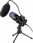 KIN Defender Microphone Wired Microphone Defender FORTE GMC 300 with STREAM streaming stand RGB USB