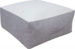 Stool LAMB BAG 80x80xH30cm, white/light grey