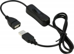 Kabel USB PremiumCord USB-A - USB-A 1 m Czarny (kupaasw1)