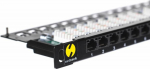 NetRack Patch panel 19'' 0.5U 24-Cat ports. 6 UTP Czarny (104-11)