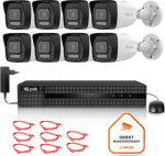 monitoring kit Hilook 8 camera IP IPCAM-B8-30DL z built-in disk 2TB