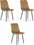 Leobert LAVA velvet chair brown elegant black legs dining room living room x3