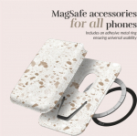 MIO Soft Terrazzo Magsafe Case Compatible Card Holder, light brown