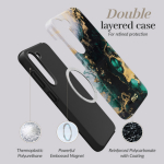 MIO Green Marble Magsafe Compatible for Samsung A55 5G
