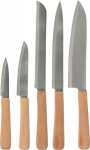 EXCELLENT HOUSWARE Set of kitchen knives, 5 element&oacute;w, Stainless Steel