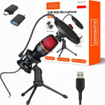 PROOVE Studio Condenser Microphone for Computer PC Gamingowy RGB USB-C USB 3.0 Zenwire ME4