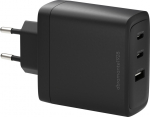 D. Bramante dbramante1928 recharge - power adapter - 100 Watt - 3 output contacts (2 x USB-C, USB) - svart