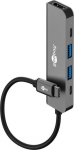 Wentronic Slim 5-Port USB Hub with HDMI&trade;, 5 Gbit/s, grey - U