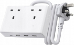 Ugreen Power Strip Nexode Power Strip S620 2x AC, 3x USB, 1x USB-C, 1.5m (White)
