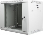 Lanberg Wall-mounted cabinet installation 19 cali 9U 600X450mm szara (drzwi szklane)